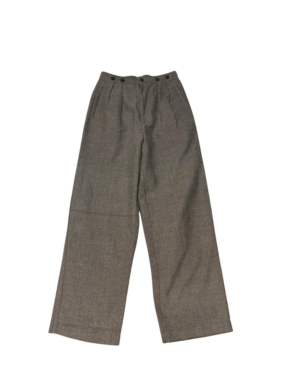 Vintage Aeropostale Dress Pants Womens 4 Brown Tweed Pleated High Waist wide leg